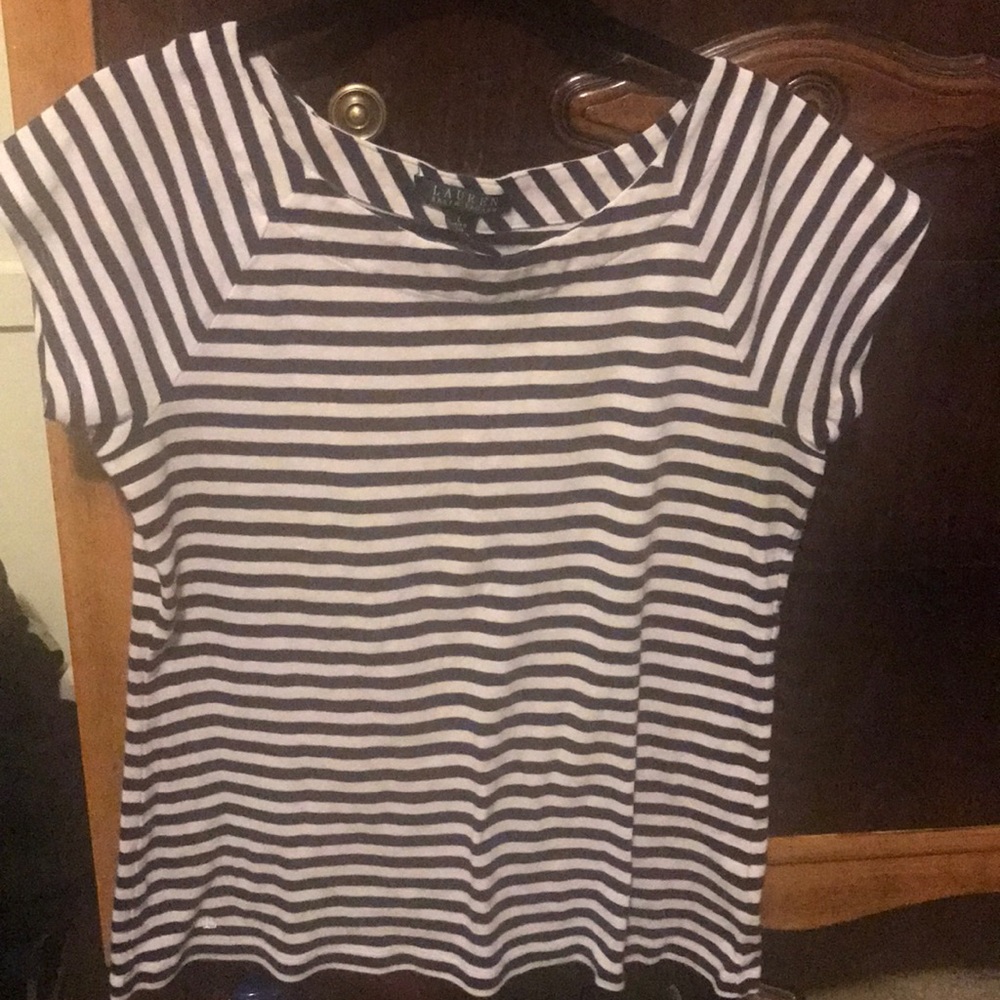 Black and white Lauren Ralph Lauren top